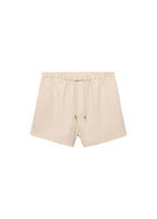 Short Droit Lin Avec Cordon