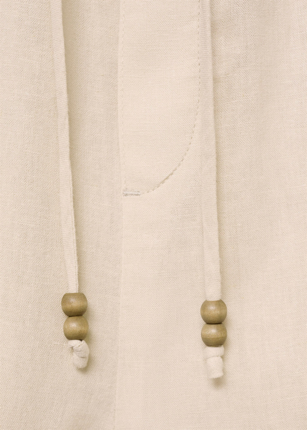Short Droit Lin Avec Cordon