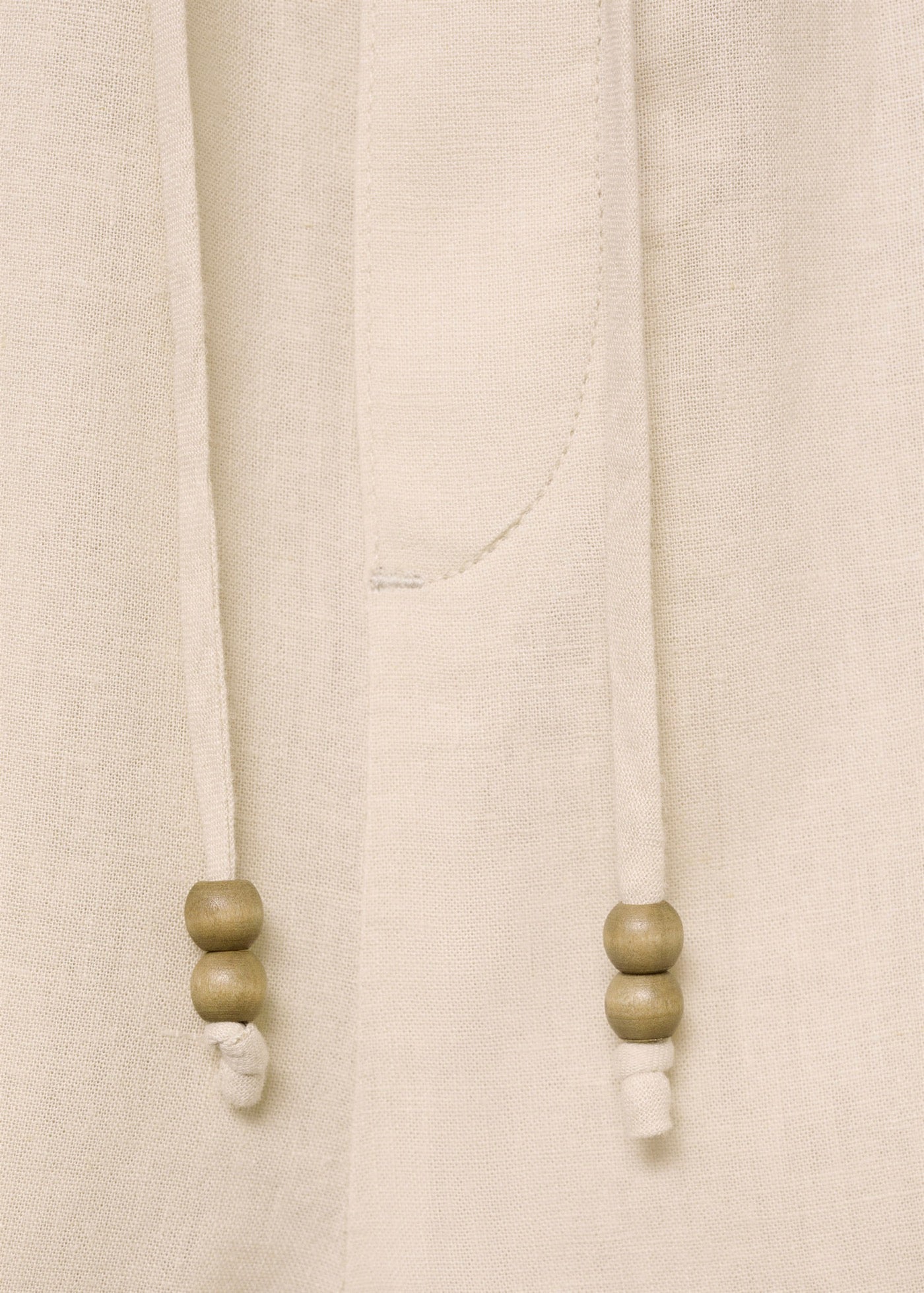 Short Droit Lin Avec Cordon