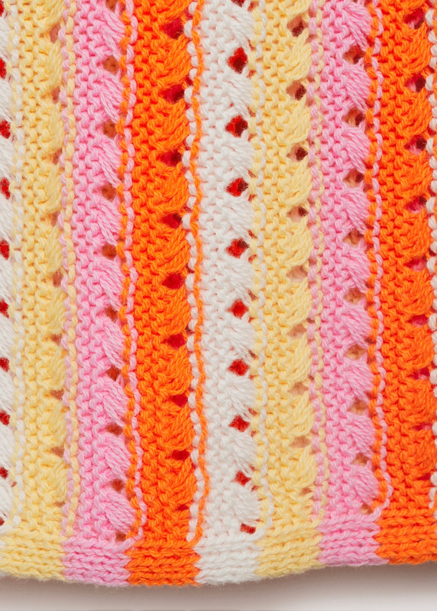 Pull En Crochet À Rayures Bicolores