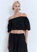 Blouse Coton Manches Bouffantes