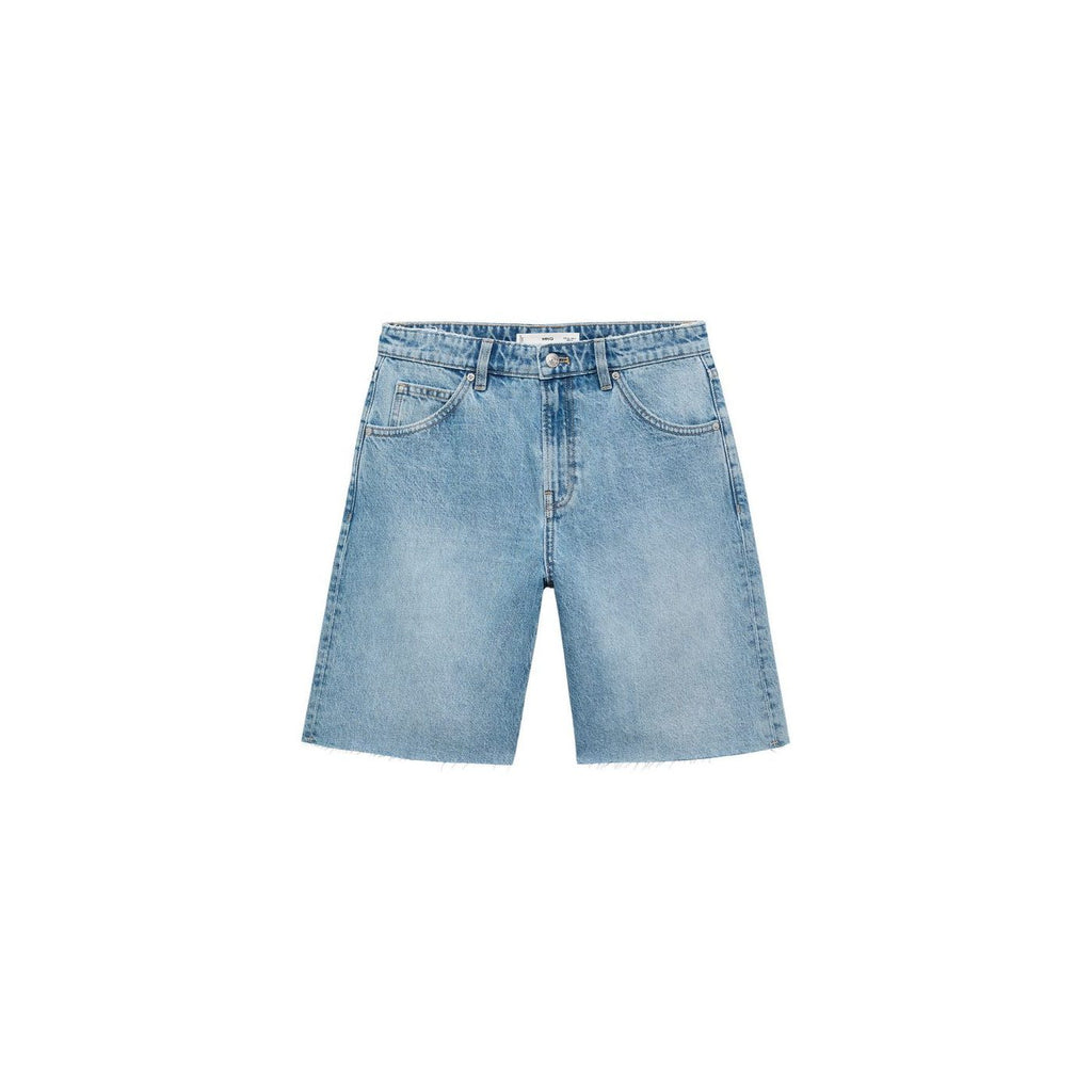 Bermuda Denim Bas Effiloché