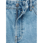 Bermuda Denim Bas Effiloché