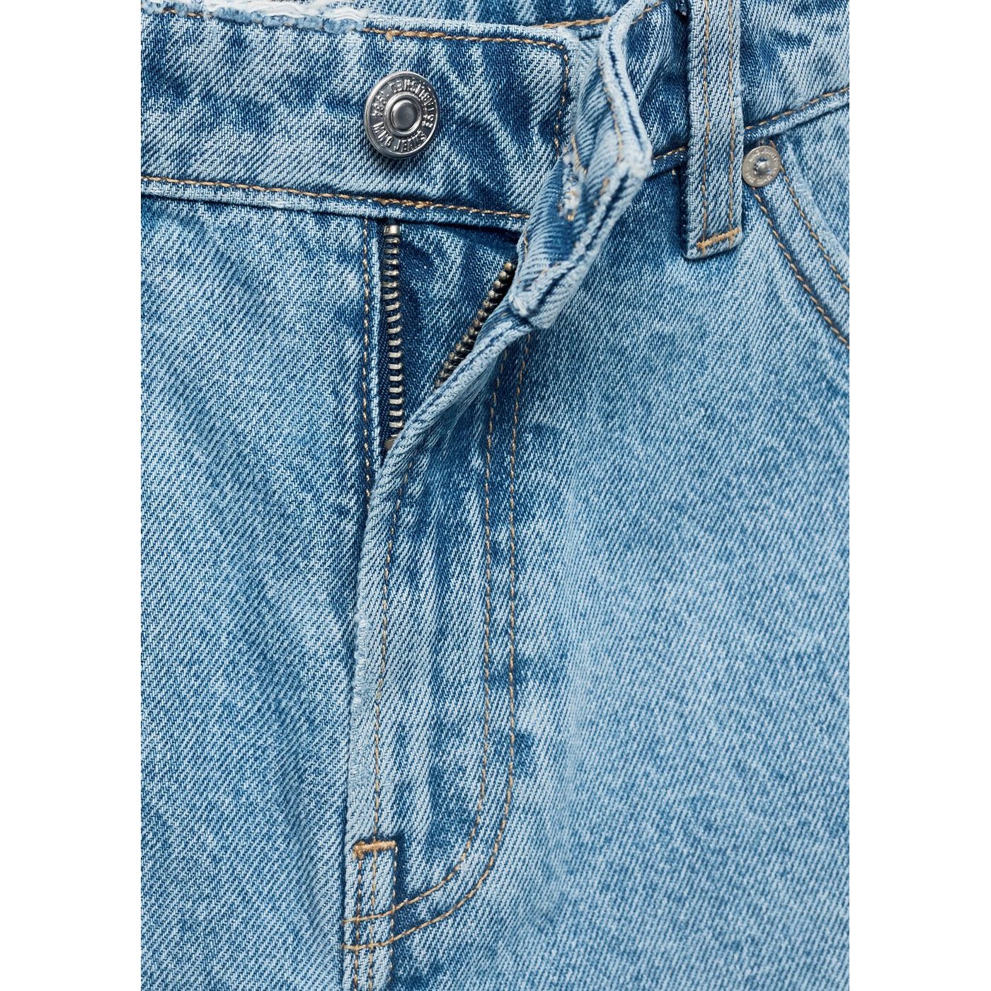 Bermuda Denim Bas Effiloché