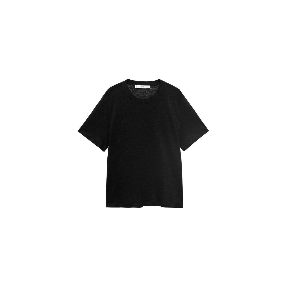 Camiseta De Lino De Manga Corta