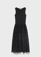 Robe Combinée Broderie Ajourée