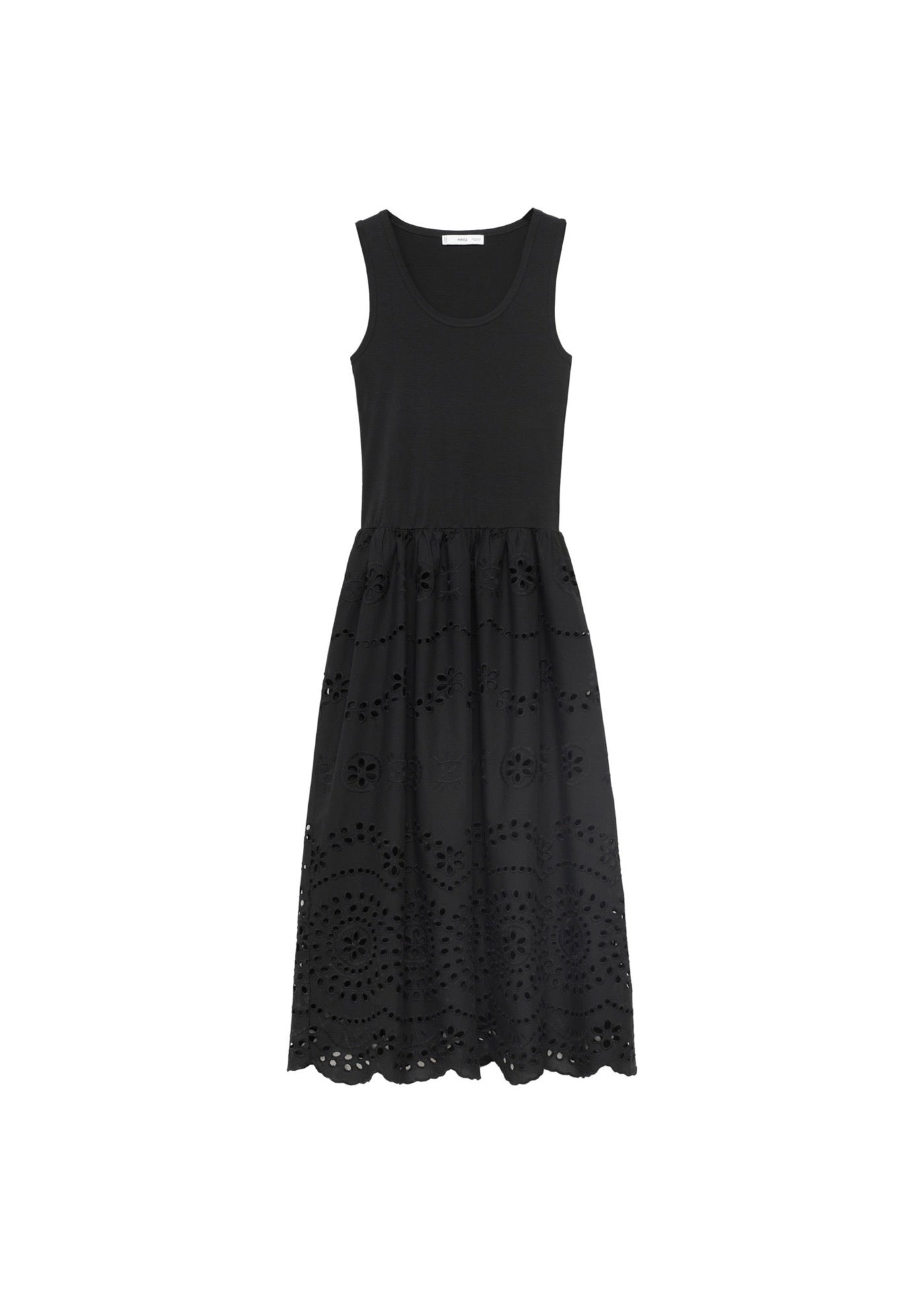 Robe Combinée Broderie Ajourée