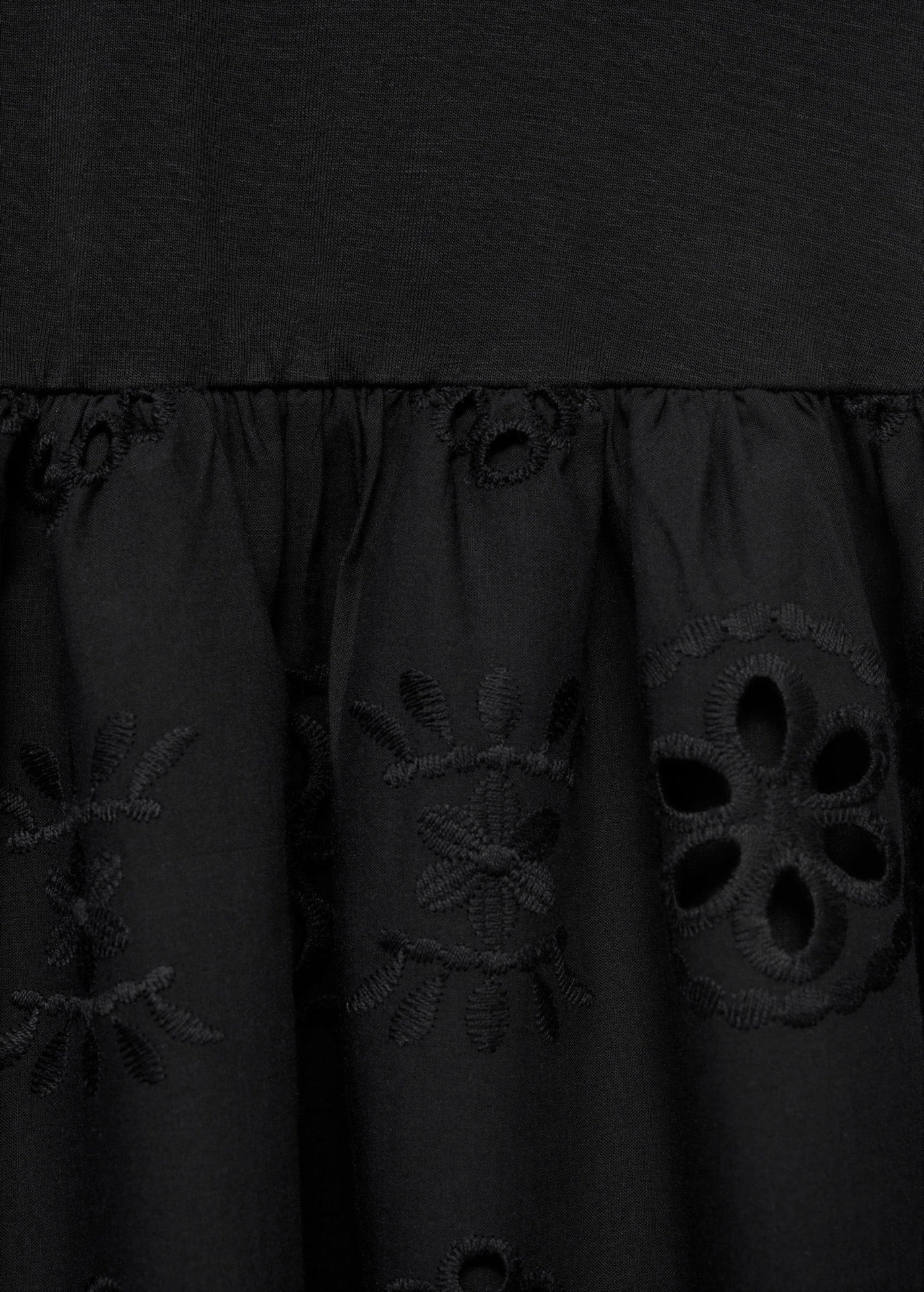 Robe Combinée Broderie Ajourée