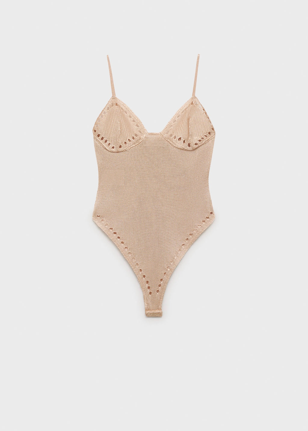 Body En Lurex Avec Détails Ajourés