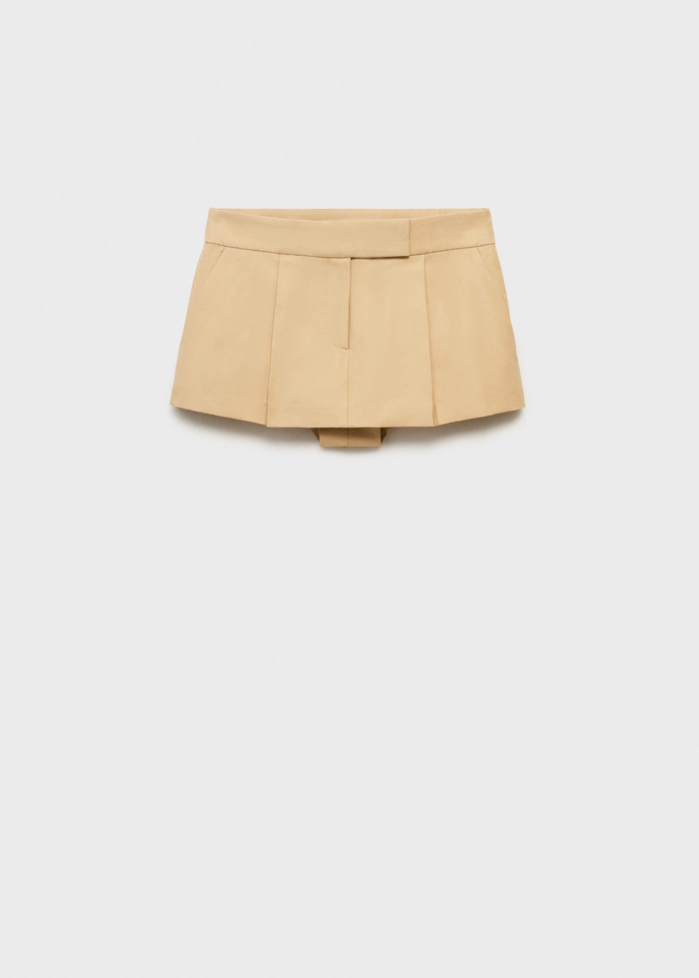 Mini Jupe Short À Plis Plats