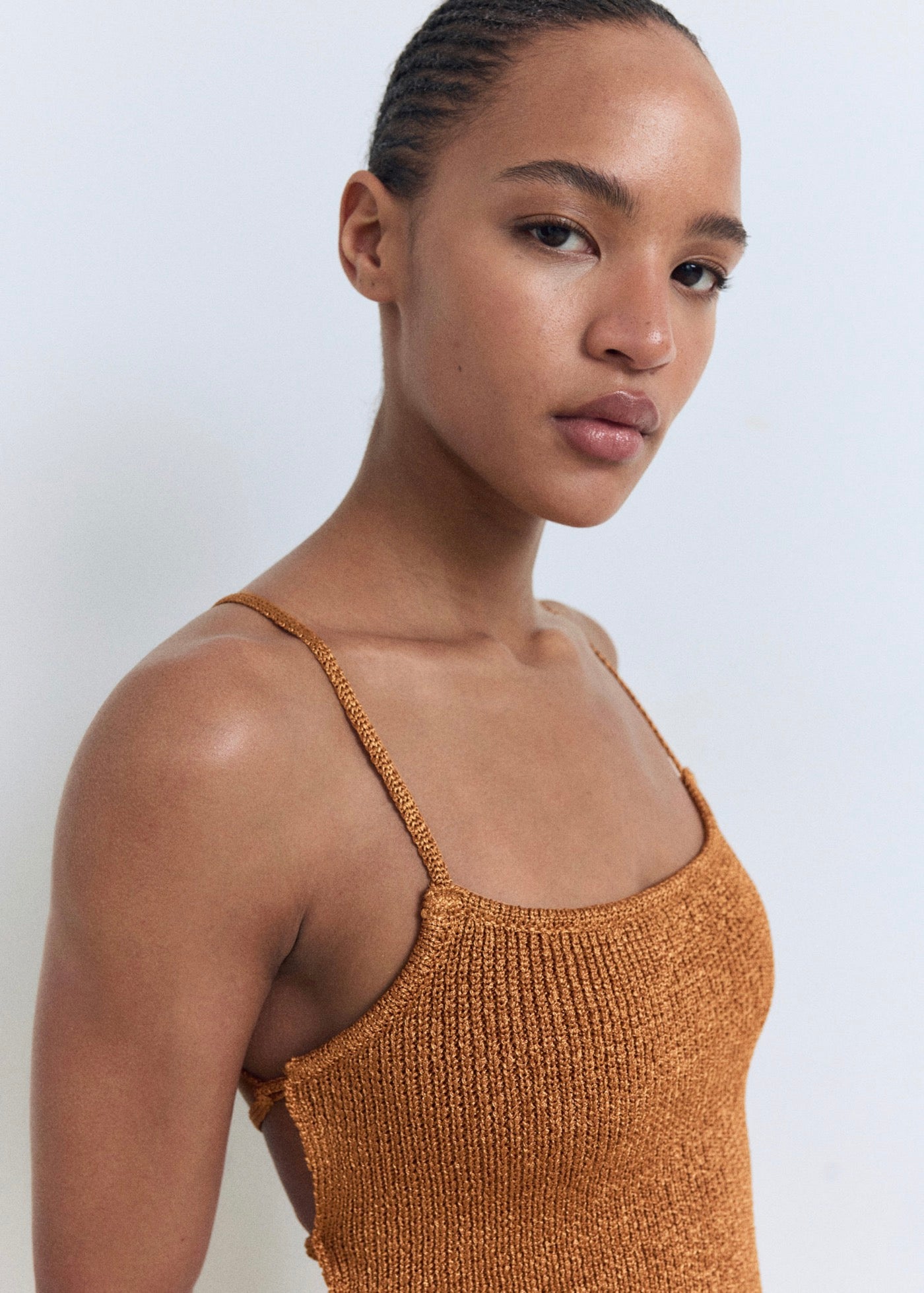 Robe Lurex Dos Croisé