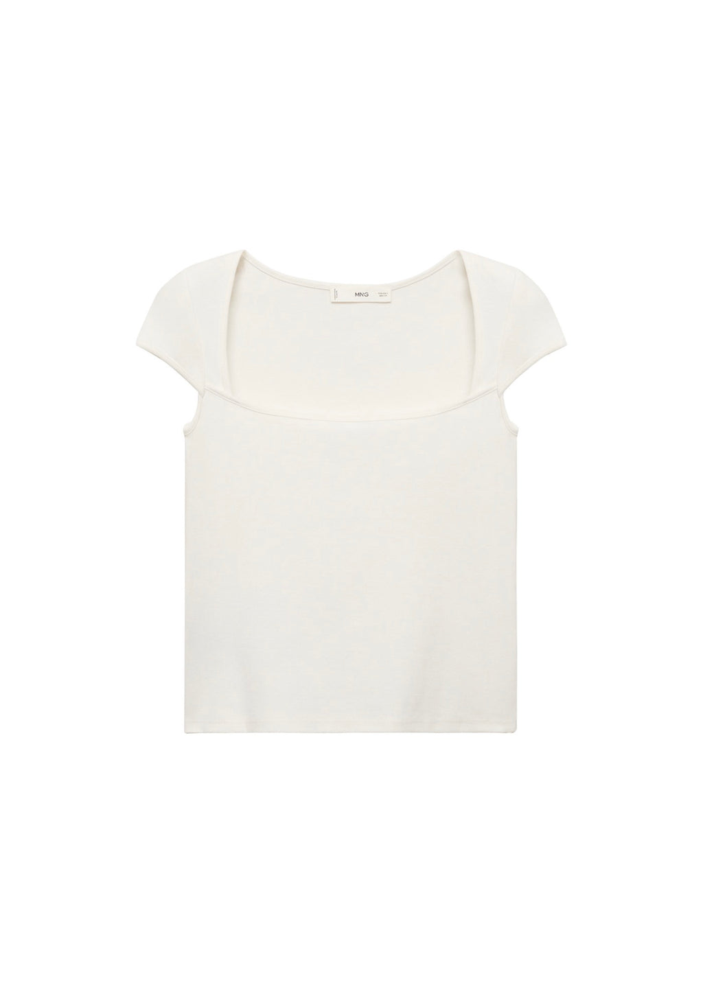 T-Shirt En Coton Décolleté Plongeant