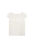 T-Shirt En Coton Décolleté Plongeant