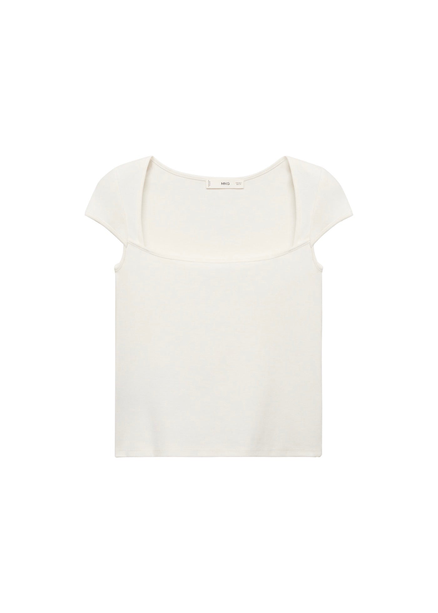 T-Shirt En Coton Décolleté Plongeant