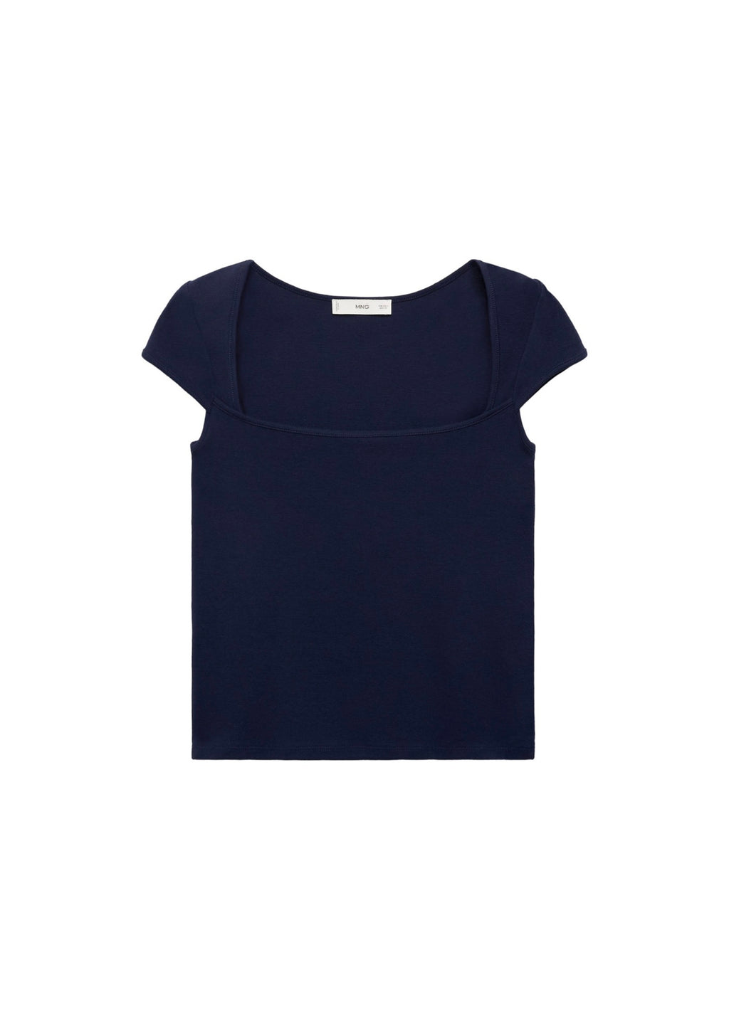 T-Shirt En Coton Décolleté Plongeant