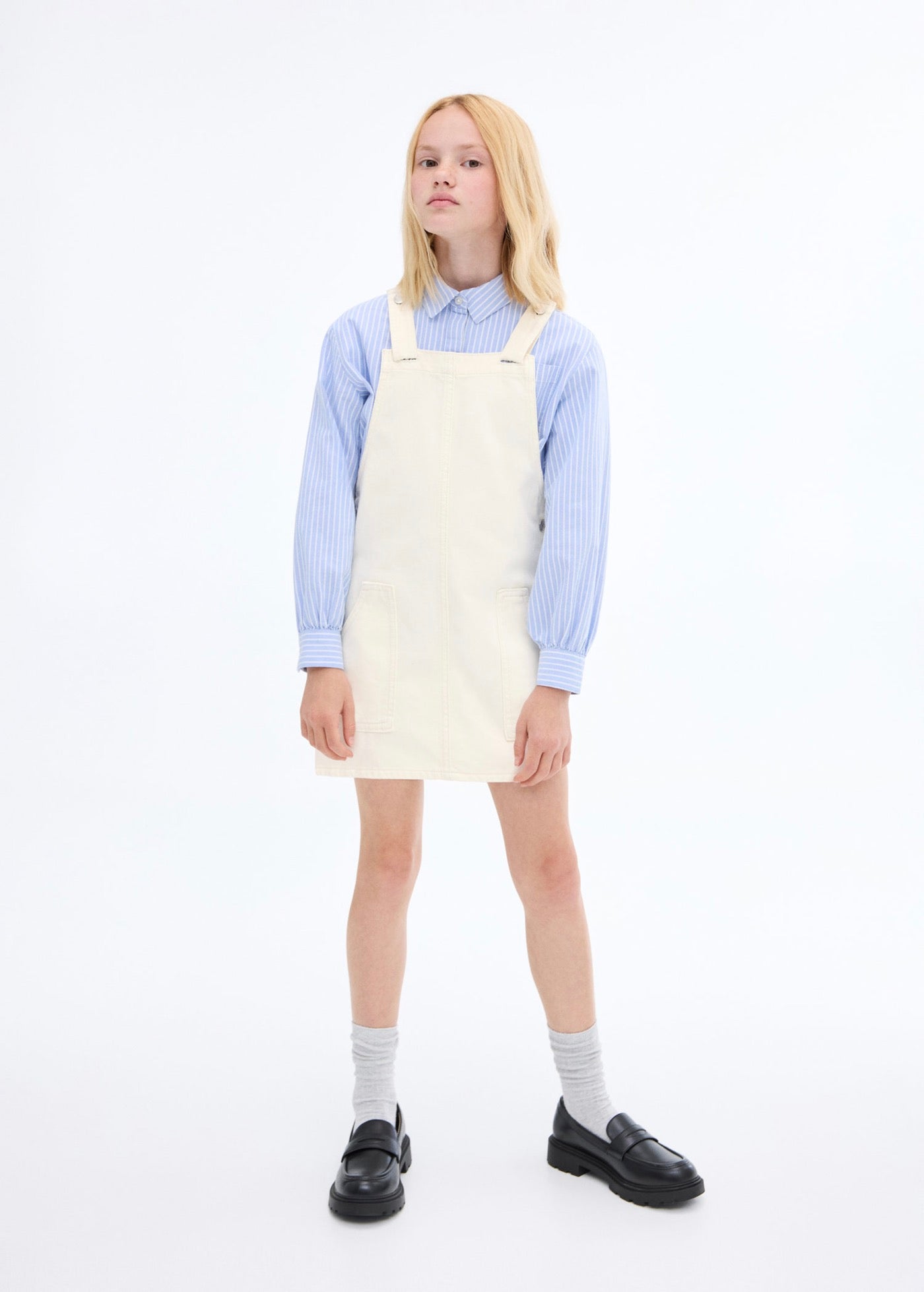Vestido Camisero Harper Crudo - Niña