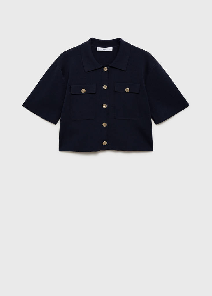 Veste Maille Manches Courtes