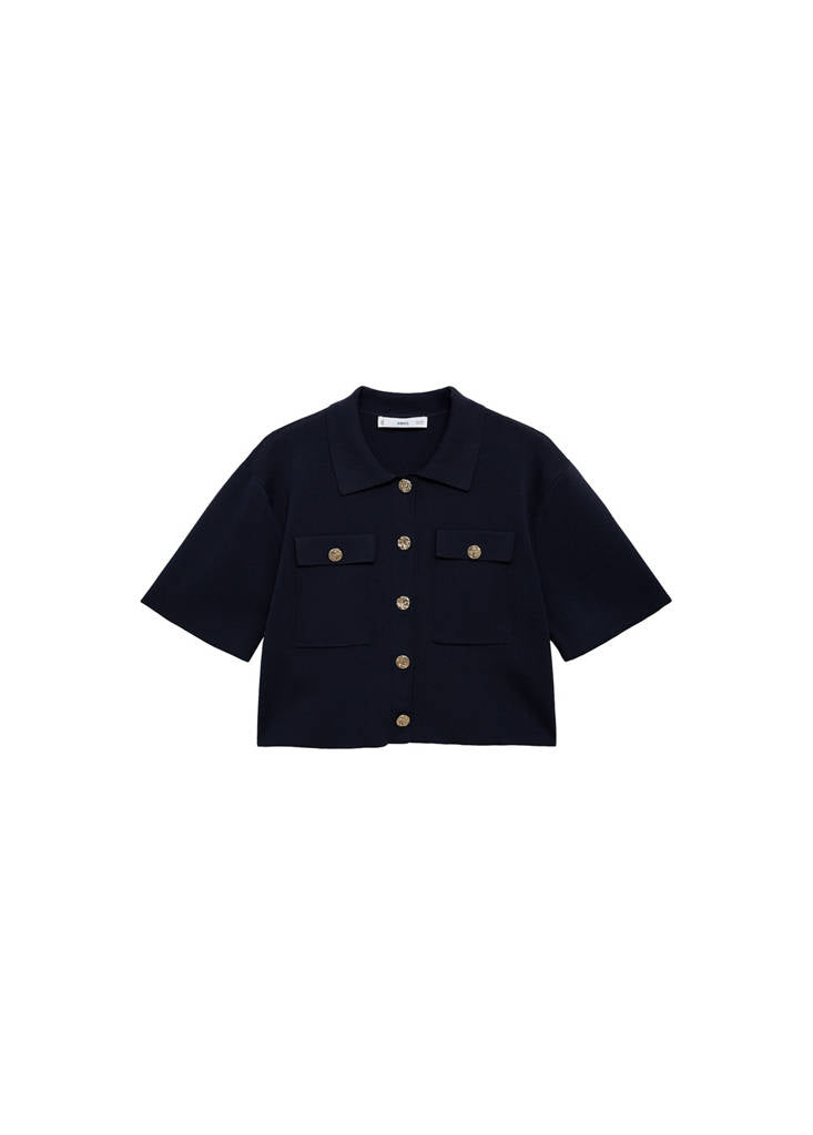 Veste Maille Manches Courtes