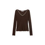 Camiseta Combinada Cuello De Pico