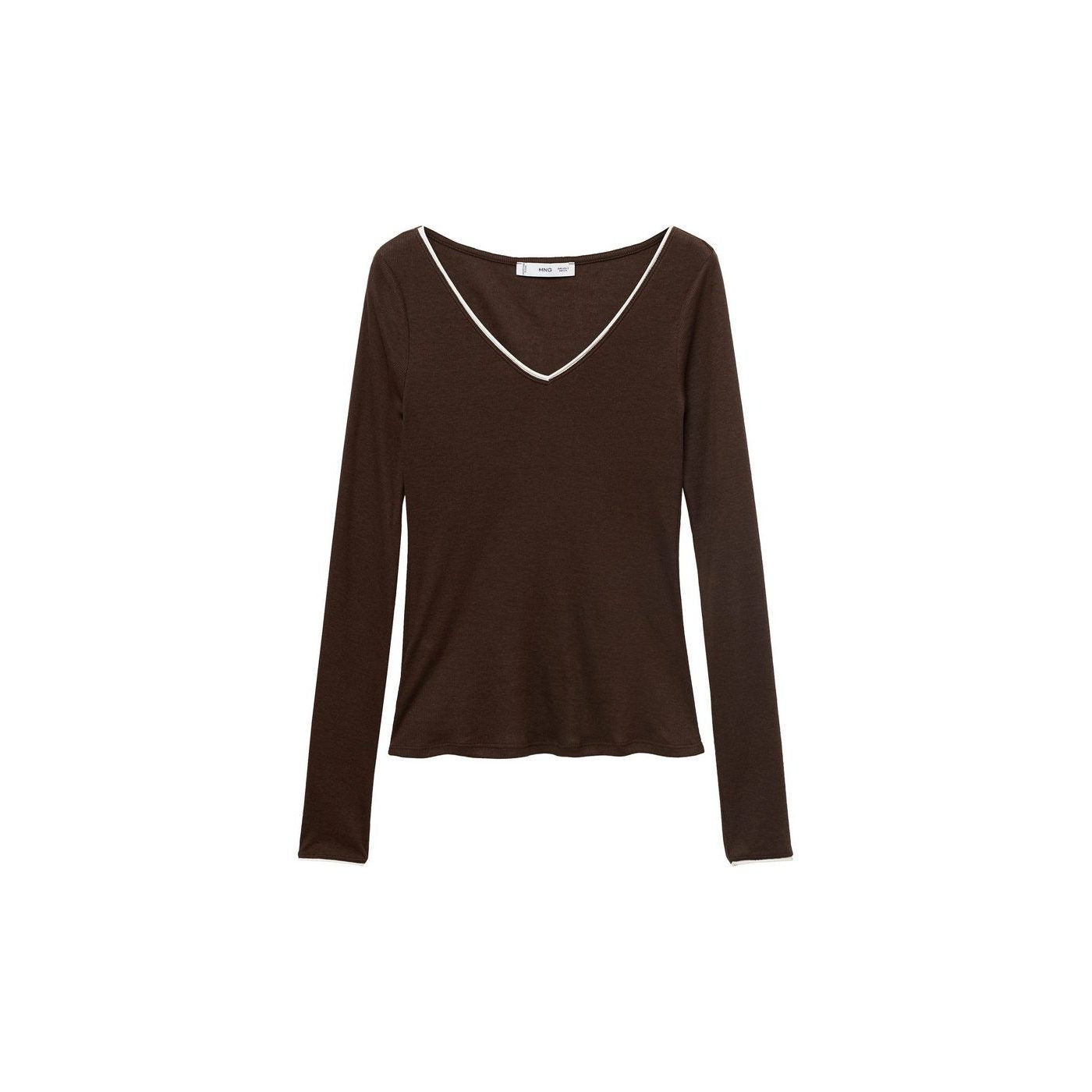 Camiseta Combinada Cuello De Pico