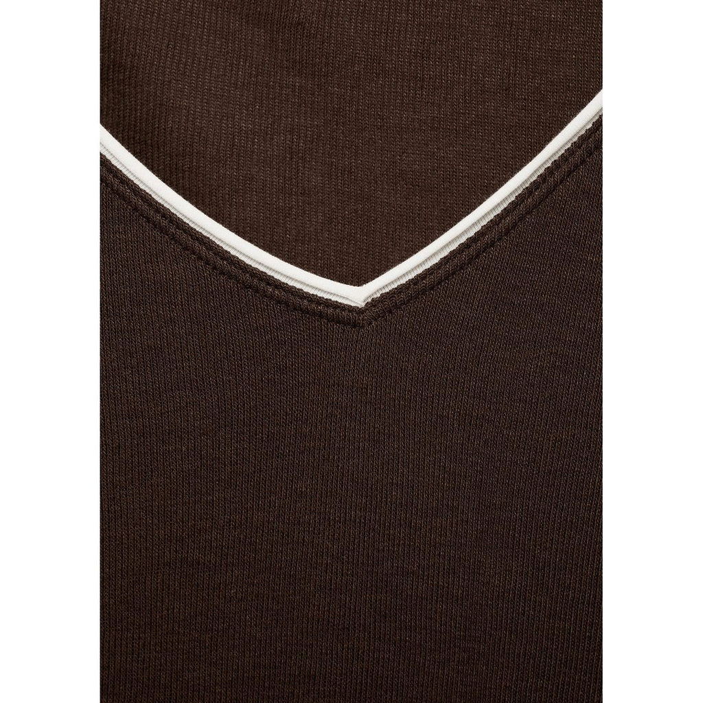 Camiseta Combinada Cuello De Pico