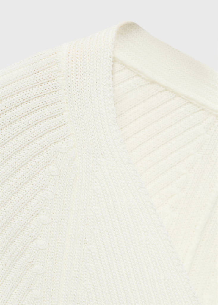 Pull-Over Côtelé Col En V