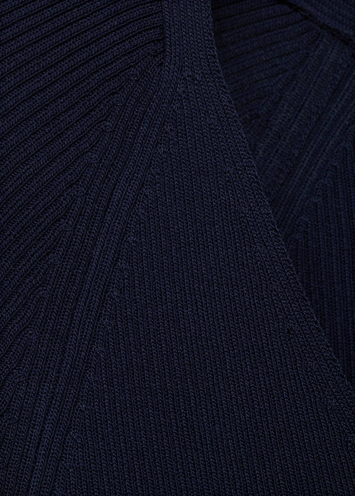 Pull-Over Côtelé Col En V