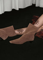 Bottines Cuir Et Croûte De Cuir