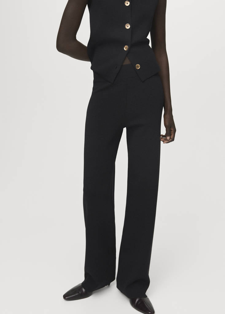 Pantalon Maille Taille Élastique