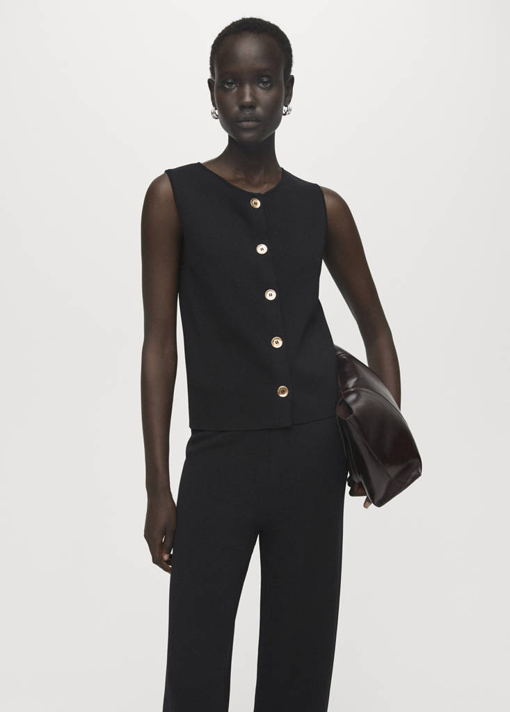 Pantalon Maille Taille Élastique