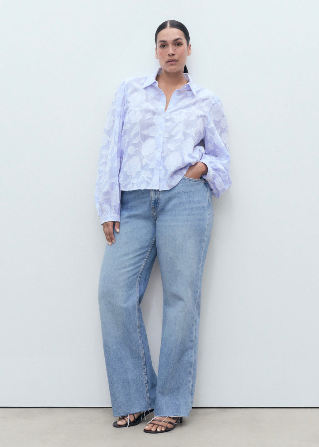 Chemise Rayée Avec Détails Brodés
