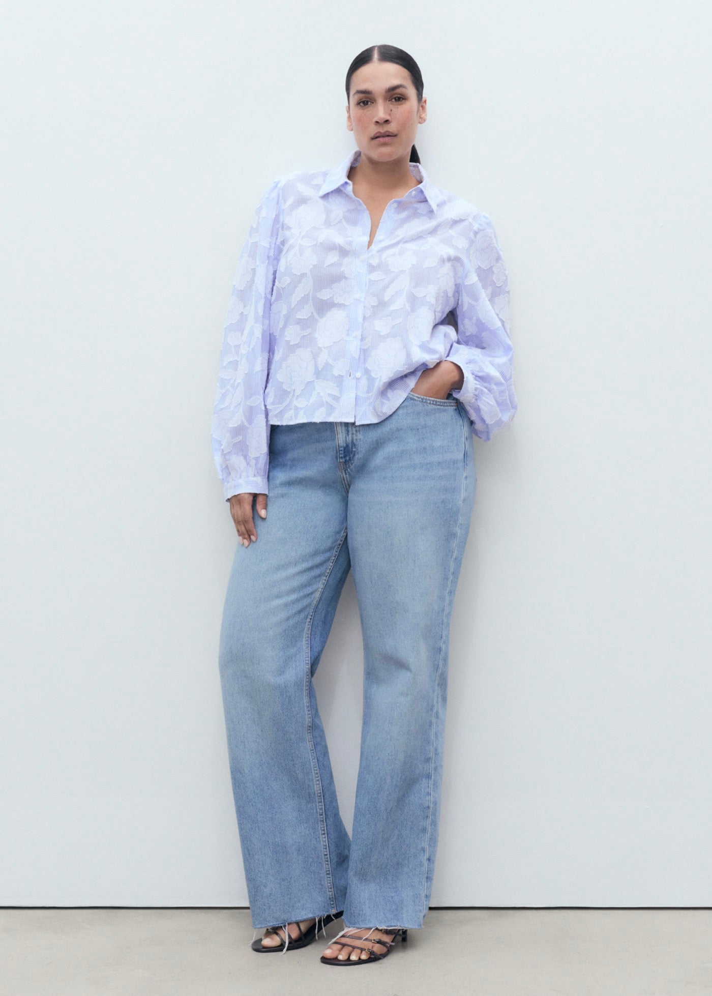 Chemise Rayée Avec Détails Brodés