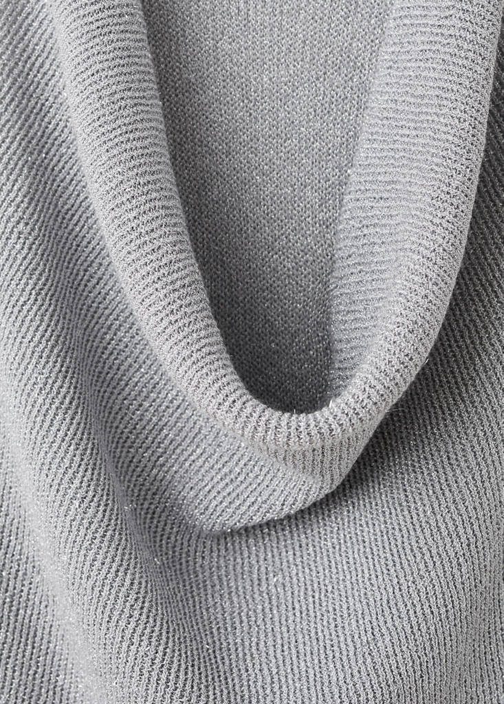 Top Maille Lurex Col Drapé