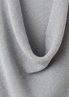 Top Maille Lurex Col Drapé