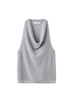 Top Maille Lurex Col Drapé