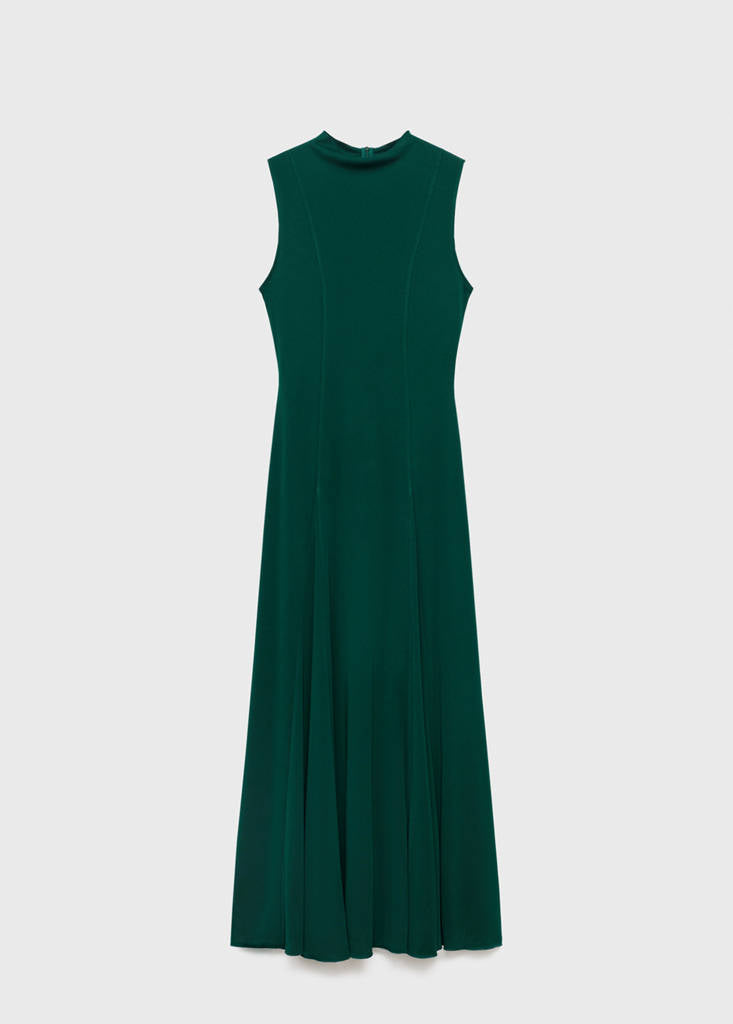 Robe À Godets Et Col Cheminée