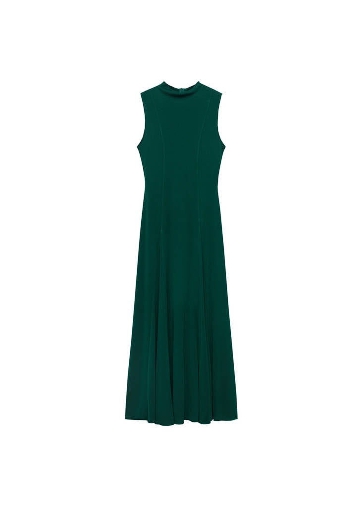 Robe À Godets Et Col Cheminée