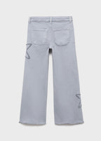 Pantalon Patch Bleu - Fille