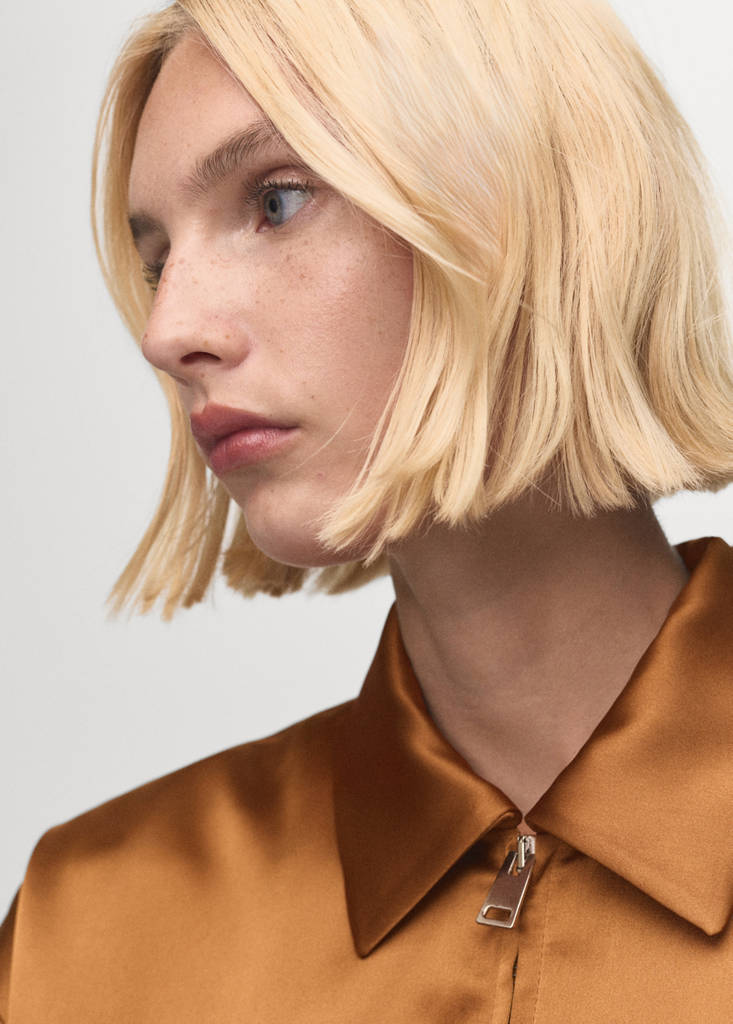 Veste Satinée Poches