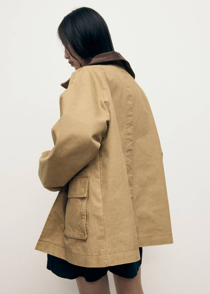 Parka Oversize Col Contrasté