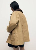 Parka Oversize Col Contrasté