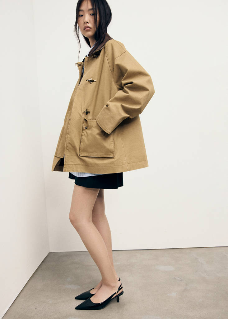 Parka Oversize Col Contrasté