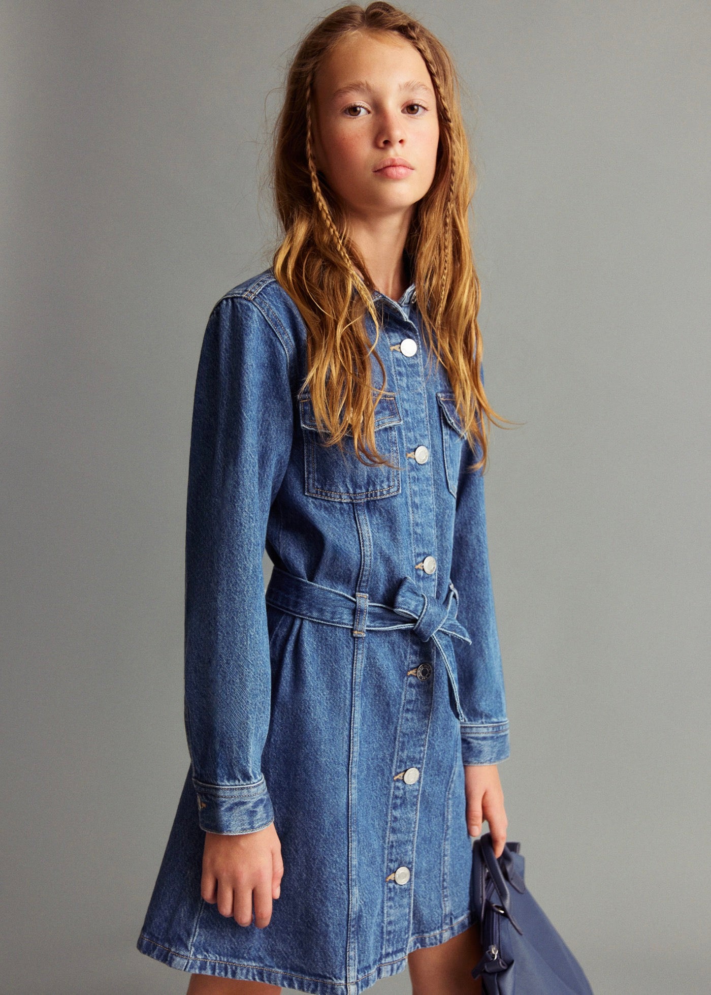 Robe Andrea Bleu Marine - Fille