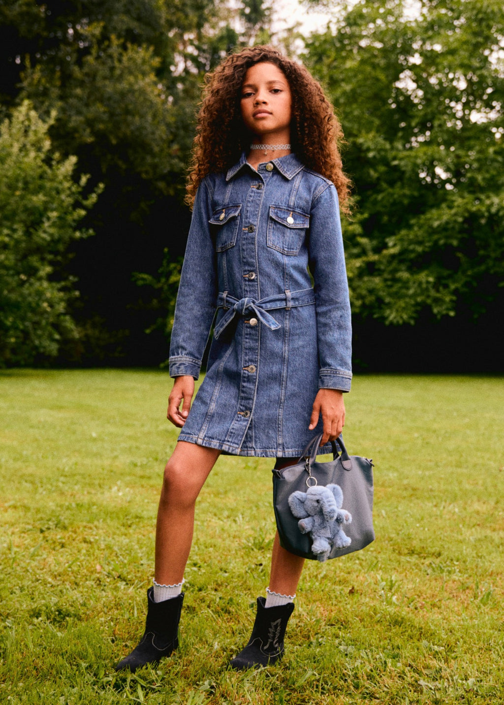 Robe Andrea Bleu Marine - Fille
