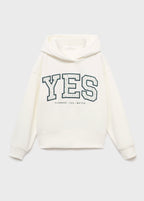 Sweat Yes Blanc Cassé - Fille