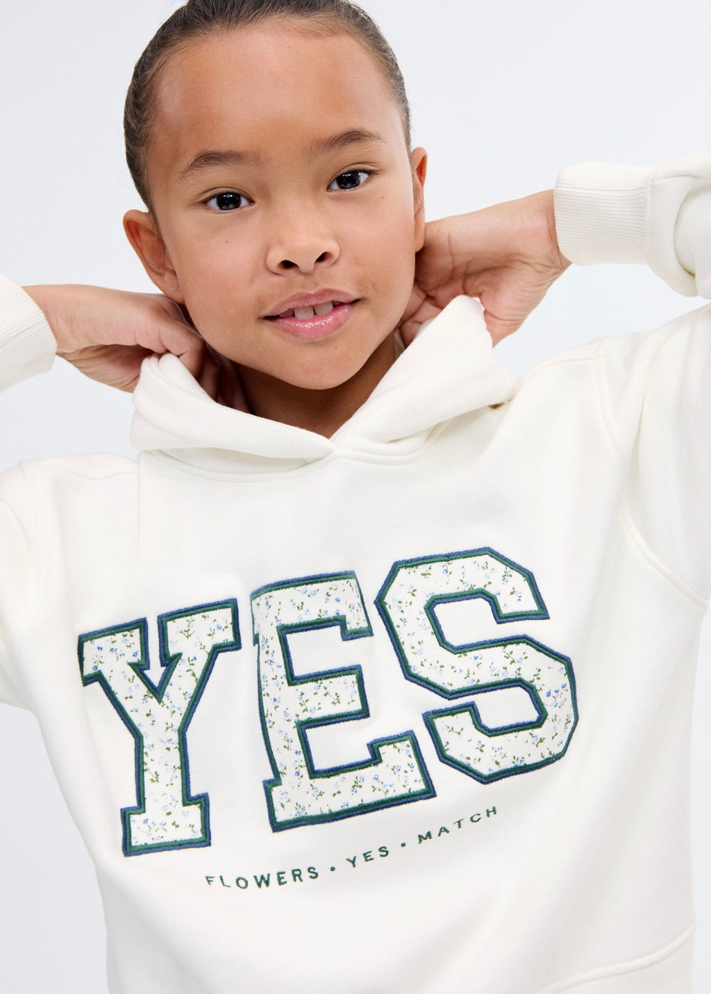 Sweat Yes Blanc Cassé - Fille