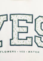 Sweat Yes Blanc Cassé - Fille