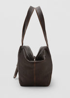 Sac Bandoulière Moyen En Cuir Avec Breloques