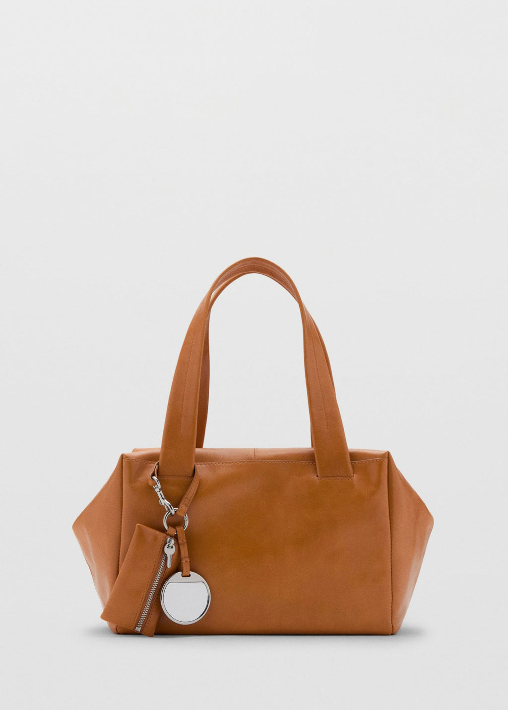 Sac Bandoulière Moyen En Cuir Avec Breloques