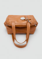 Sac Bandoulière Moyen En Cuir Avec Breloques